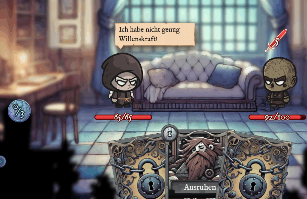 Spielcharakter kann sprechen