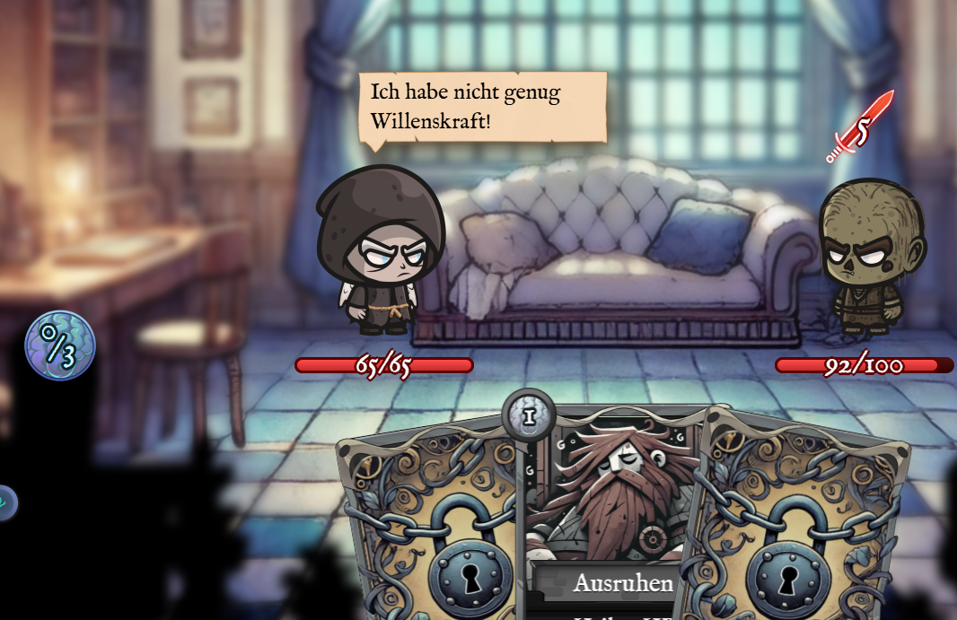 Spielcharakter kann sprechen