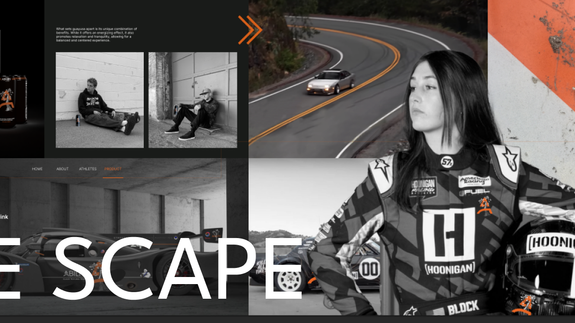 Mockup eines modernen Shopify-Onlineshops für einen Energy-Drink-Anbieter mit dynamischer Produktpräsentation, Preis- und CTA-Elementen im Style-Scale-Layout